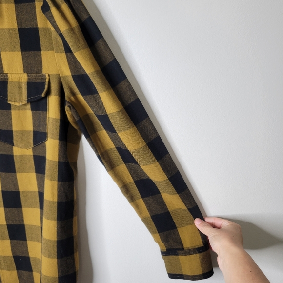 Treasure & Bond Yellow and Black Plaid Button Down Shirt - Picture 4 of 8